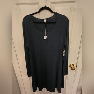 Old Navy Blue Long Sleeve Tunic Blouse